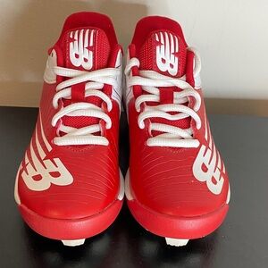 New Balance Kids Red and White Sneakers